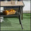 Table basse en rotin PE avec tablette de rangement Outsunny