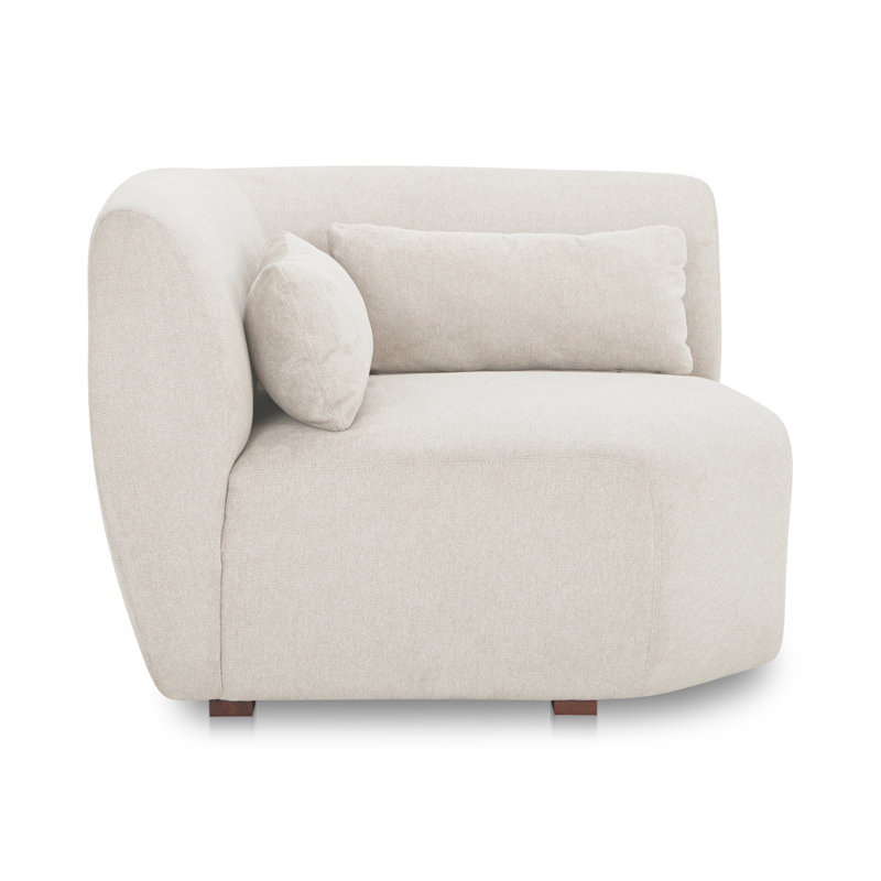 Chaise d'angle Anson, Blanc chaud