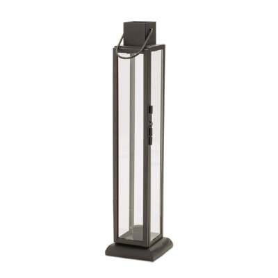Modern Iron and Glass Taper Candle Lantern