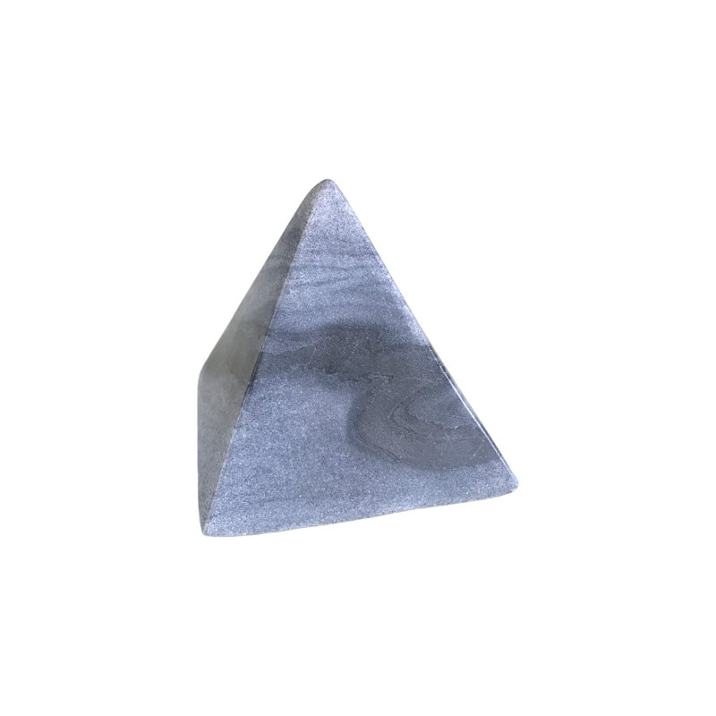 Small Marble Pyramid Black