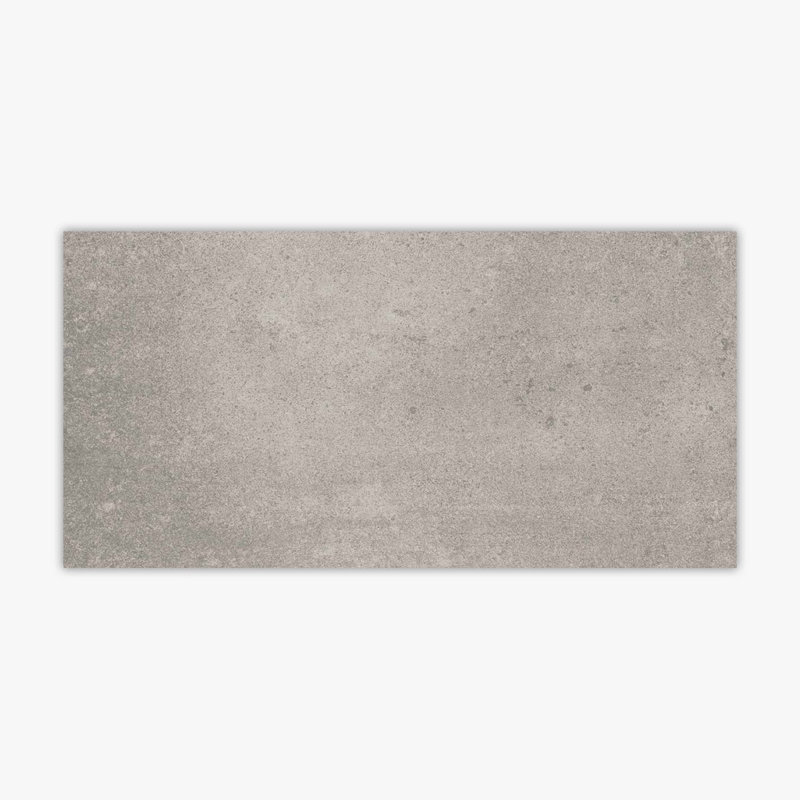 24" x 48" Porcelain Stone Look Wall & Floor Tile, Silver Matte