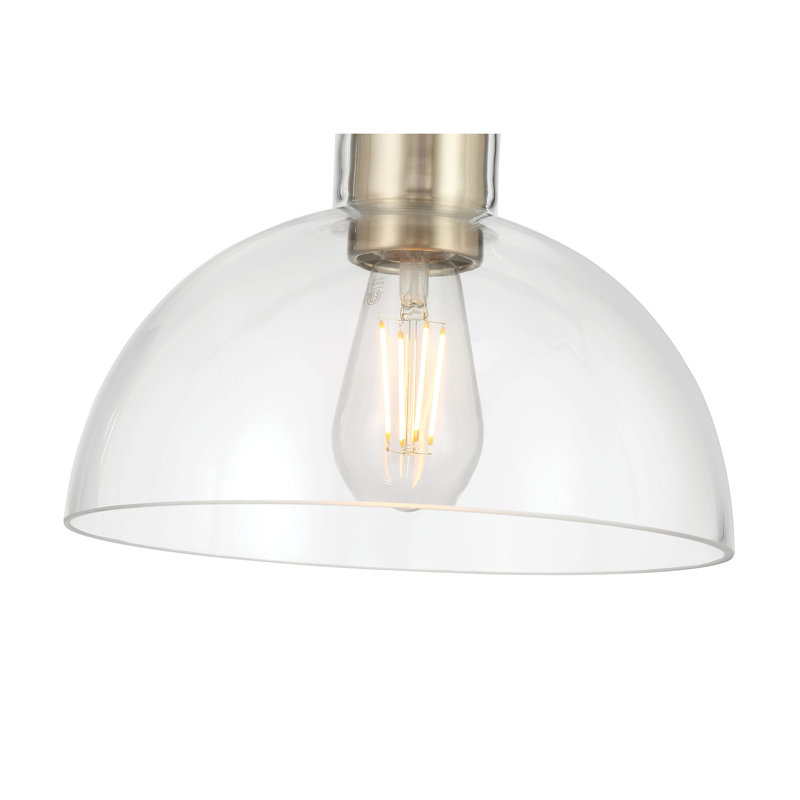 Plafonnier semi-encastré 1 lumière Knightsdale, Or moderne