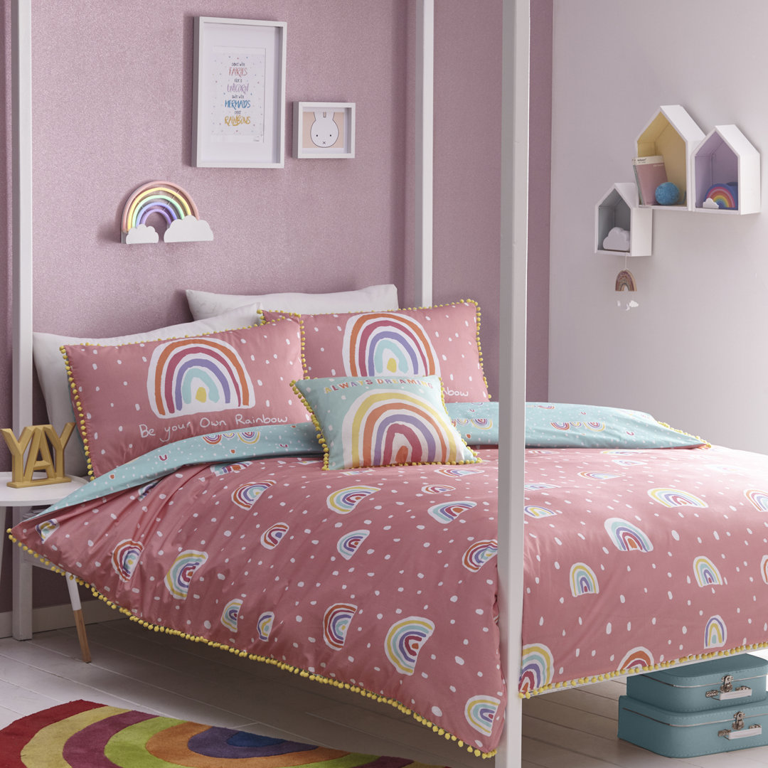 Cotton No Pattern Duvet Cover Set with Pillowcases Included