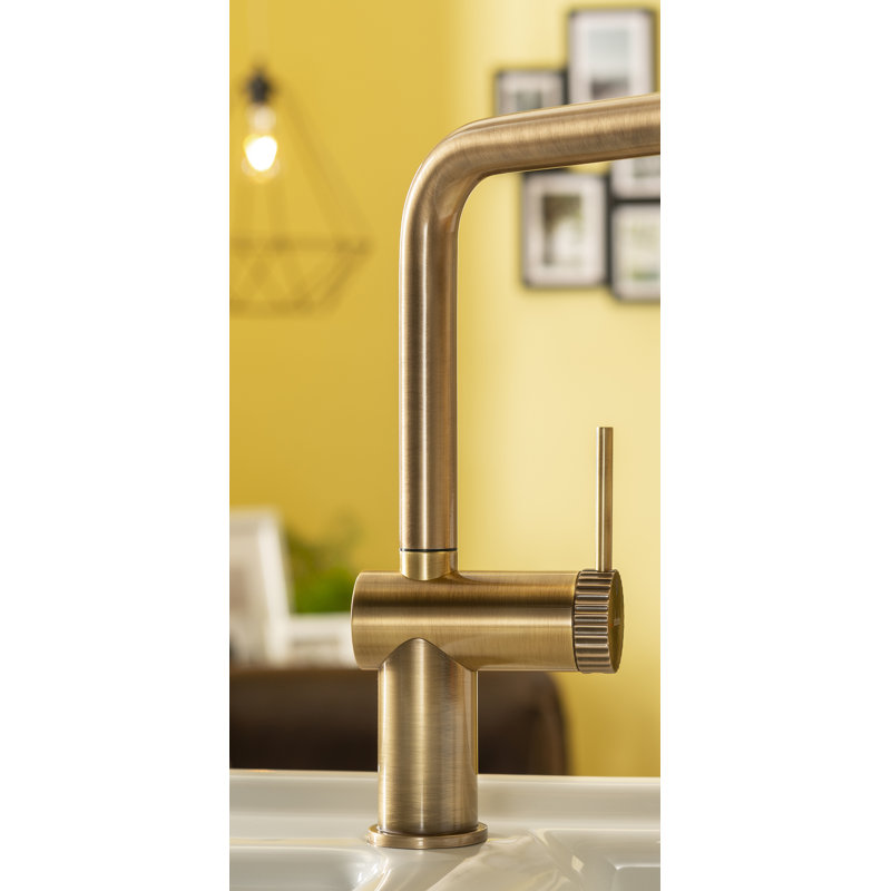 Abode Fraction Single Lever Tap, Antique Brass