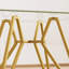 Table de salle à manger 35,4 pouces carrée en verre doré pour la chambre ou le salon, petites cuisines au design compact, bureau trempé lisse et imperméable, avec surface à gratter
