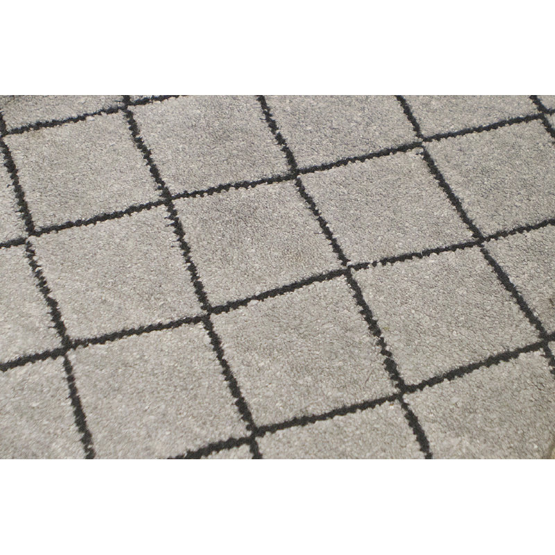 Tapis argent noué à la main de haute qualité