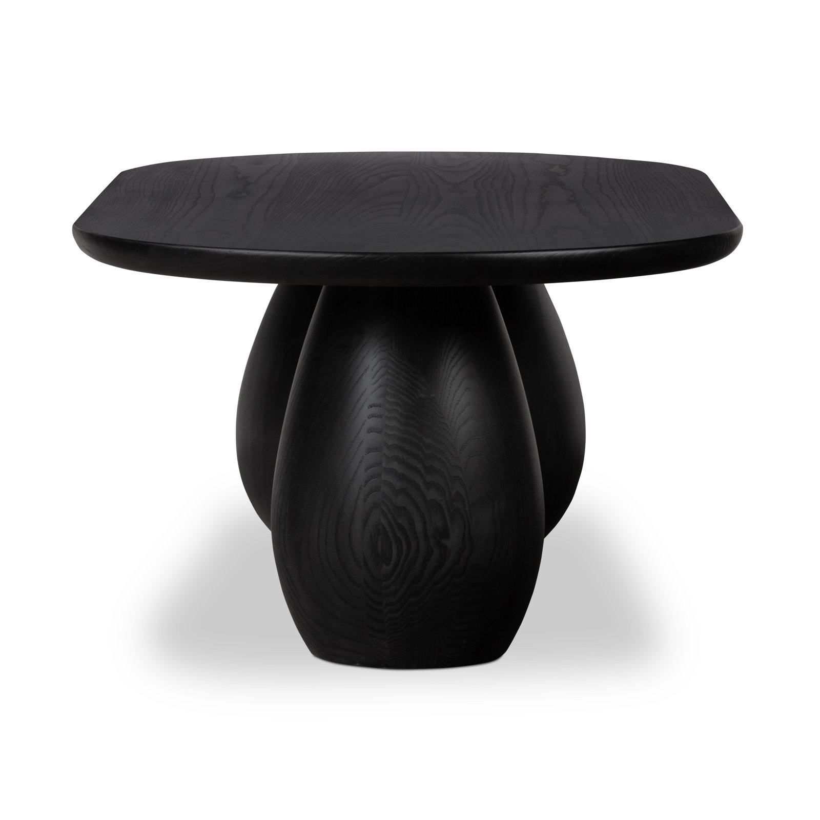 Reidan Solid Wood Single Coffee Table, Black Wash