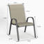 Fauteuils de jardin modernes kaki, de style moderne, avec revêtement en toile respirant, structure en fer thermolaqué, empilables, ensemble de 2-88625812
