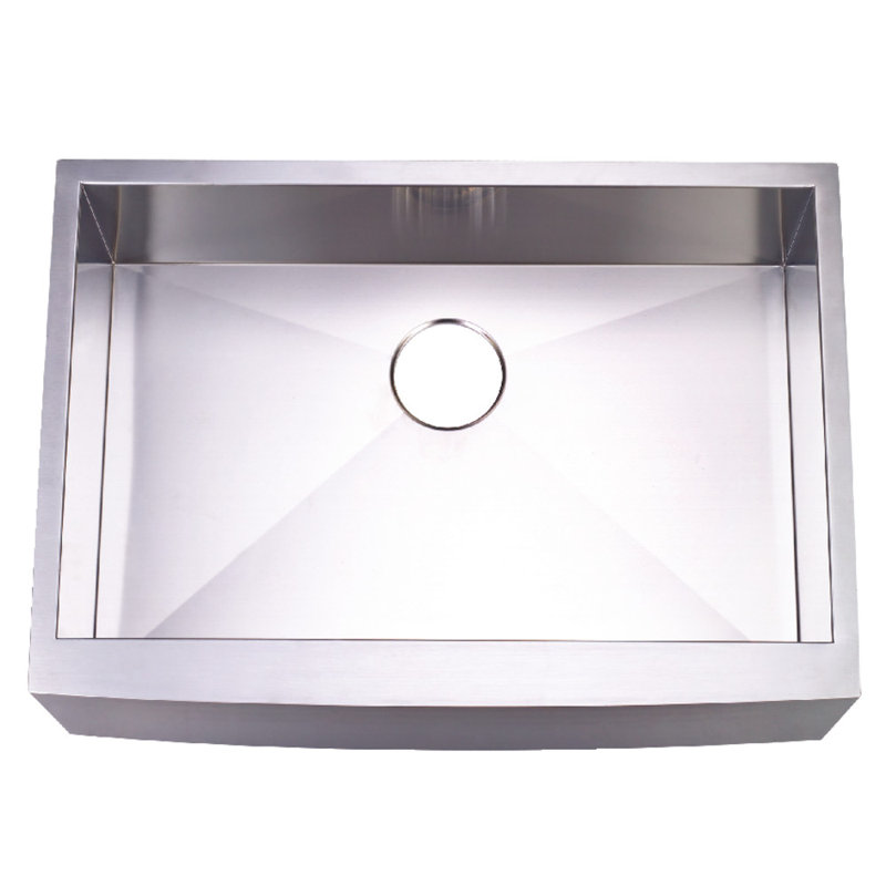 Kingston Brass Denver 30-Inch Stainless Steel Apron-Front Single Bowl Farmhouse Kitchen Sink