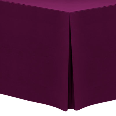 Ultimate Textile Fitted Polyester Tablecloth Rectangular Tables