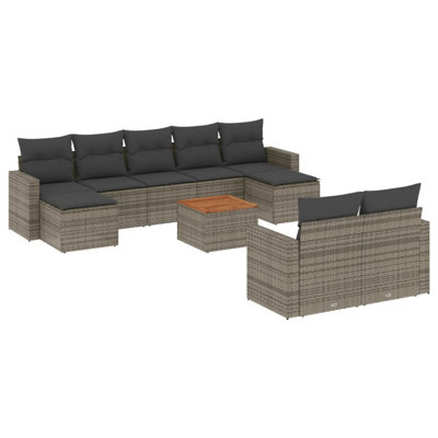 Vidaxl Garden Sofa Set Grey
