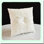 Elegant Ivory Wedding Ring Pillow with Ribbon and Rhinestones