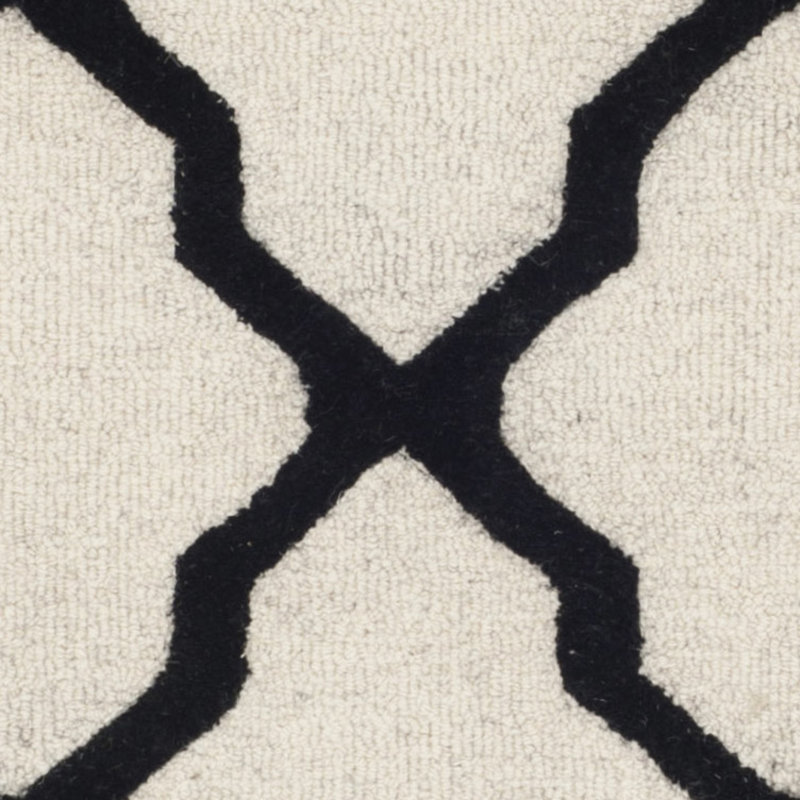 Dardar Geometric Wool Area Rug, Rectangle 122 x 183 cm