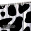 Rideau de douche imperméable à motif abstrait noir avec 12 crochets-1852228065
