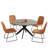 Joevan 46'' Modern Round Kitchen Dining Table Set with 32.8"H Dining Chairs-2047594406