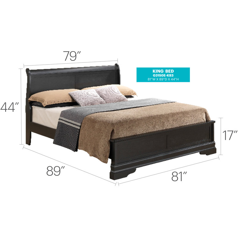 Citronelle Standard Bed, King, Charcoal