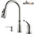 APPASO 3 Hole Pull Down Kitchen Faucet with Pull Down Sprayer and Soap Dispensor Stainless Steel-88143575