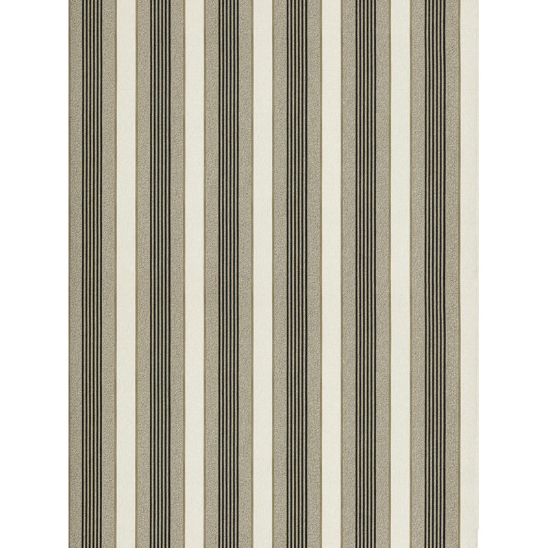 Arlo Striped Paper/Non-Woven Wallpaper Roll by Hinson, Mocha