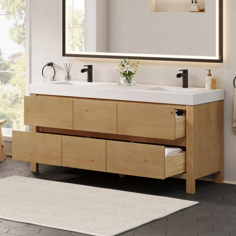 Meuble-lavabo double 72 po Caledon