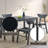 Kaden 5-Piece Wooden Dining Set with Curved Seat