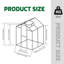 Serre en polycarbonate de 6 pi x 4 pi - Fabrication en aluminium résistante au vent et aux intempéries, avec espace de rangement spacieux et pratique