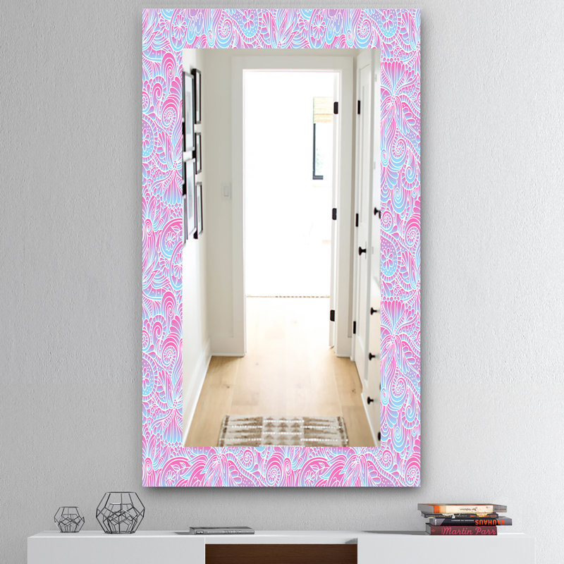Miroir mural sphères 7 bohémien et éclectique, H 39,4 po x l 29,5 po
