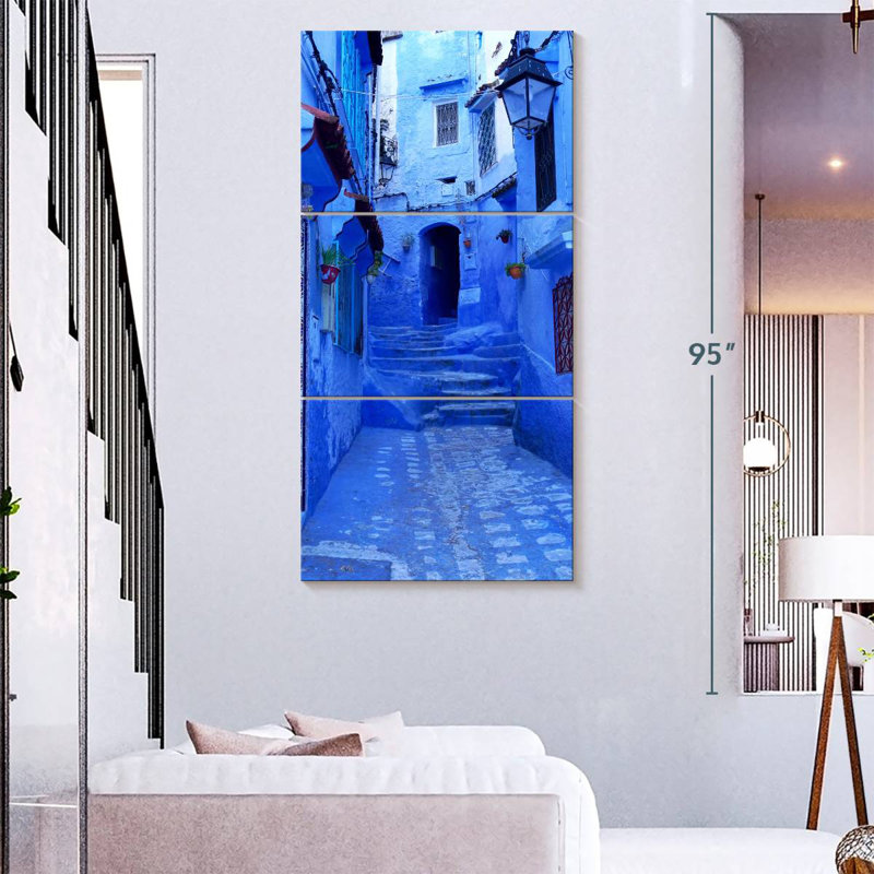 Charmante rue Chefchaouen, H 27 po x l 12 po