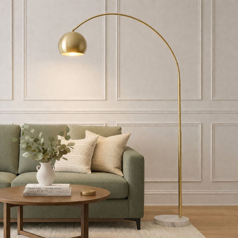 Flos Modern Gold Arc Floor Lamp