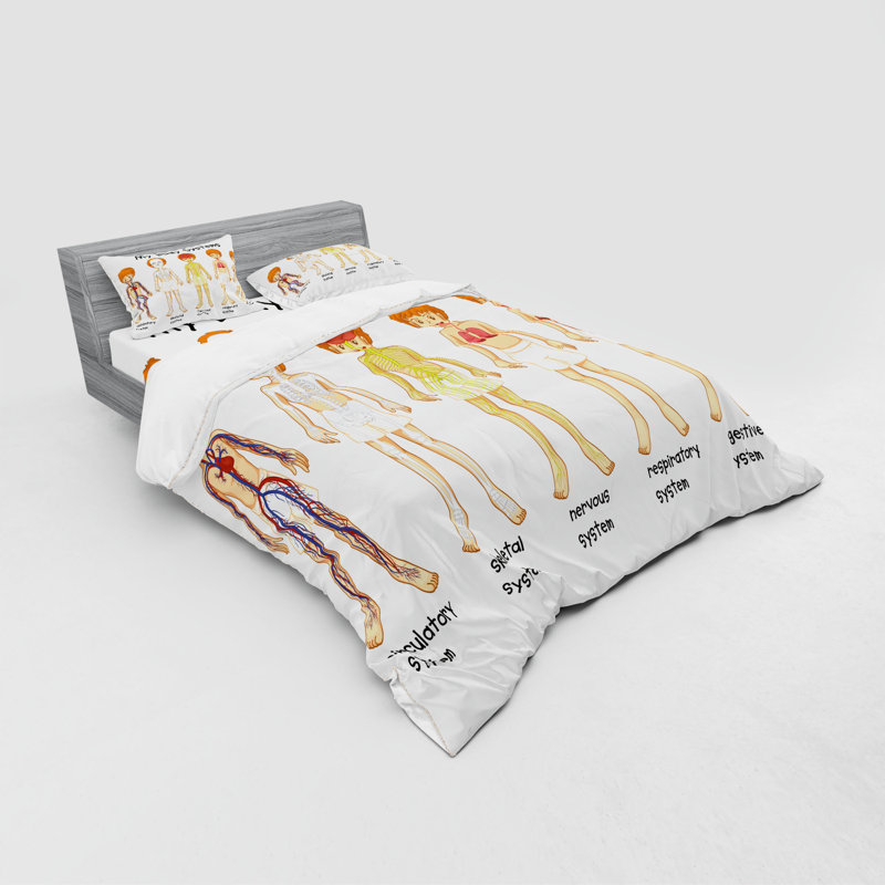 Ensemble de housse de couette en microfibre beige / brun, Housse de couette grand + 3 pièces supplémentair
