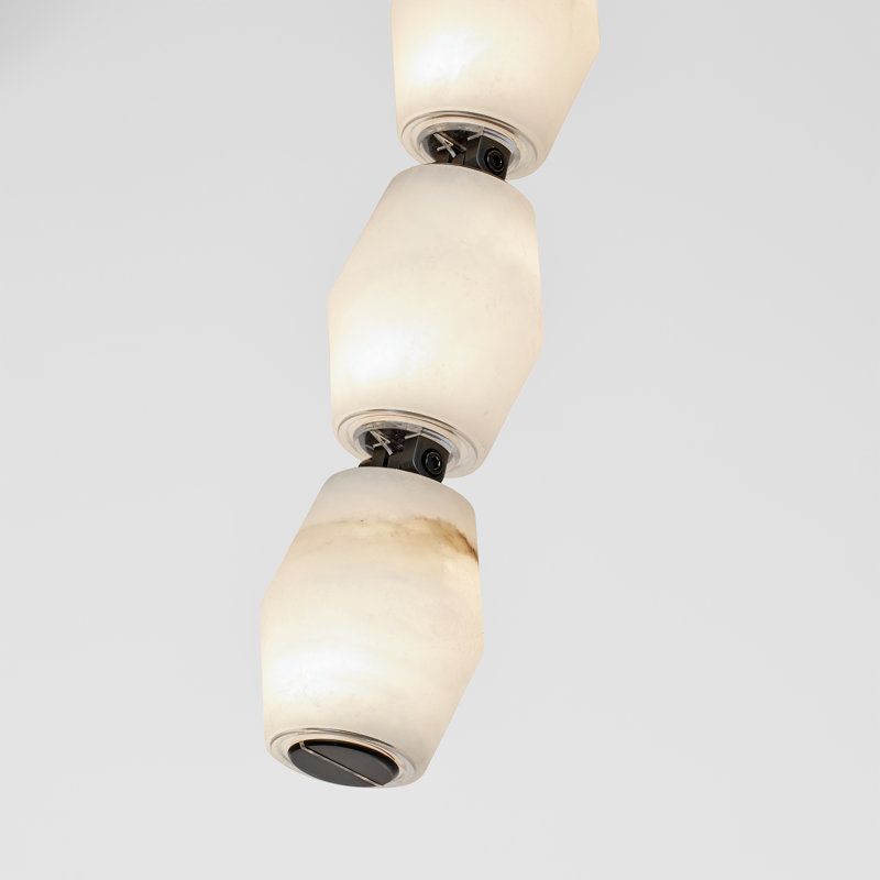 Sean Lavin Collier 24 Pendant in Polished Nickel with Alabaster shade, Bronze, 2700K