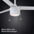 Skelton 44'' Indoor Ceiling Fan with Light, 3-Blade Pull Chain Ceiling Fan, Reversible AC Motor, Color Changing LED Light Kit - Matte White-1230574623-1277667852-1277667843
