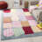 Kruetzen Handmade Tufted Blue/Pink/Yellow/Red Area Rug-30035288