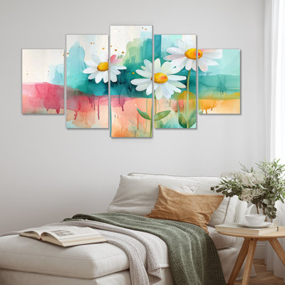 Minimalisme marguerites fleur dans le désert Blossom III - marguerites décoration murale - Art mural traditionnel