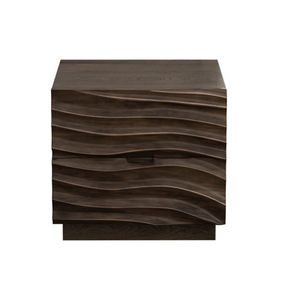 Solid Wood Nightstands With 2 Drawers, Handle-Free Bedside Tables For Bedroom Or Living Room