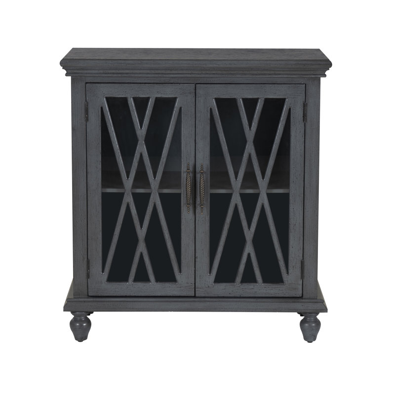 Armoire 2 portes Elliann Grey, Gris