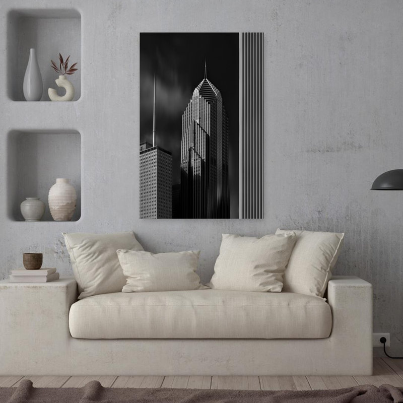 Art moderne, architecture moderne, tour moderne, H 36 po x l 24 po