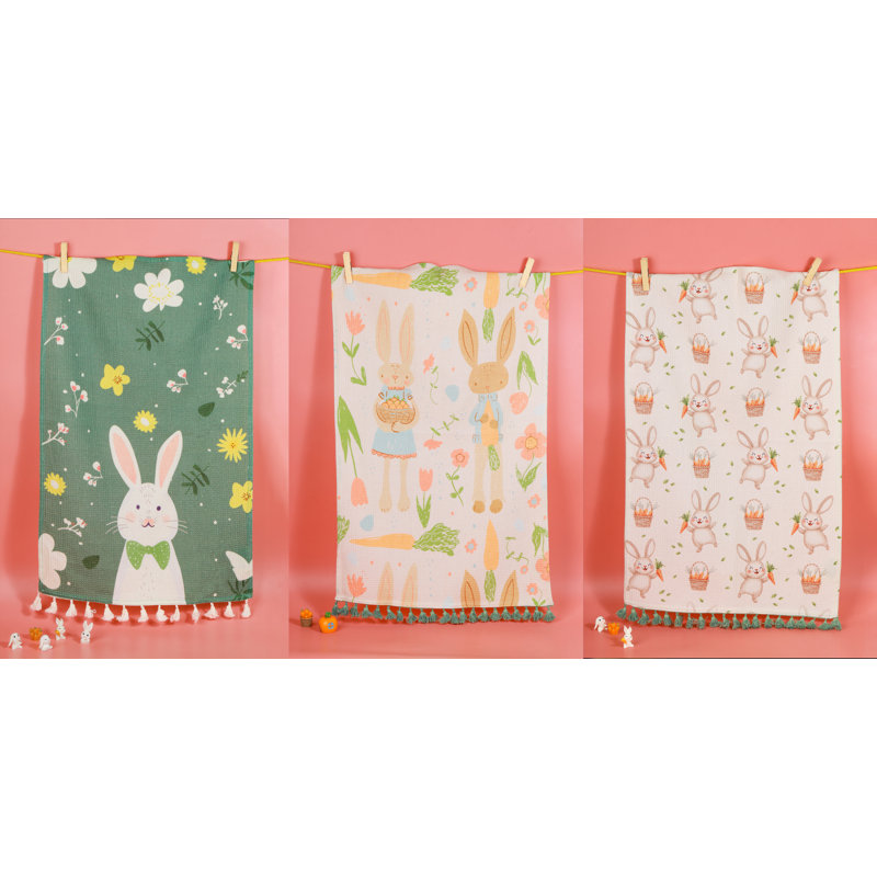 Spring Garden Bunny Kitchen Towel Set