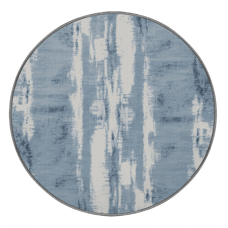 Tapis abstrait gris lavable à la machine
