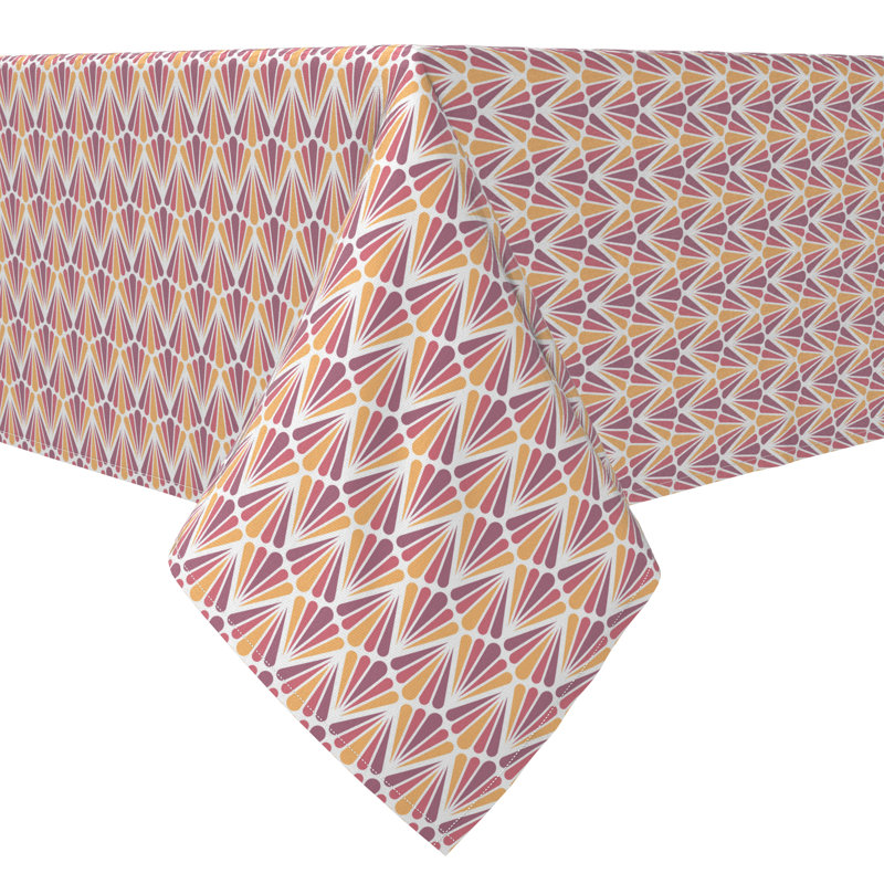 Rectangular Geometric Cotton Twill Tablecloth