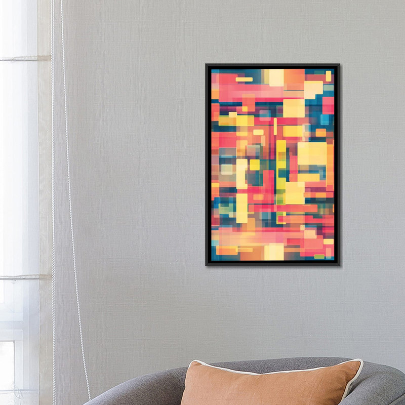 «Hysteria», impression sur toile tendue, H 26 po x l 18 po x P 1,5 po, Toile avec cadre noir, Pas de tapis