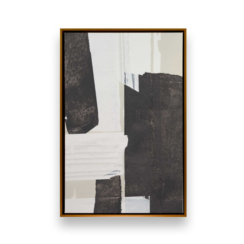 «Fragments of Contrast I», reproduction sur toile dans un cadre, H 12,75 po x l 8,75 po, Or poli