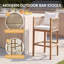 Ensemble de 2 chaises de patio et tabourets de bar en corde tissée avec accoudoirs pour l'intérieur et l'extérieur-125502863