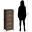 Commode de rangement 5 tiroirs Oakman-1524570839