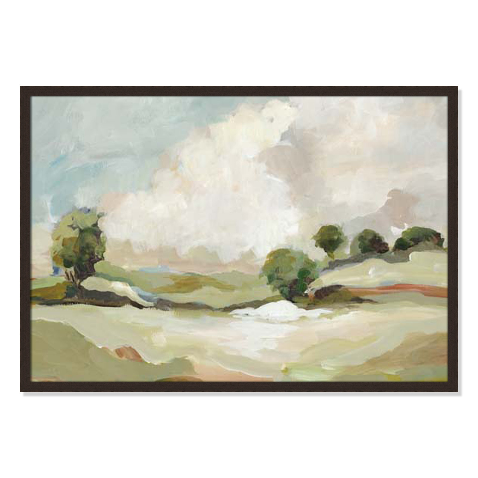 Pastoral Land by Allison Pearce, 25.5" H x 35.5" W x 1.25" D, Walnut
