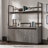 Credenza Hutch with Impact-Resistant Design, Brown finish