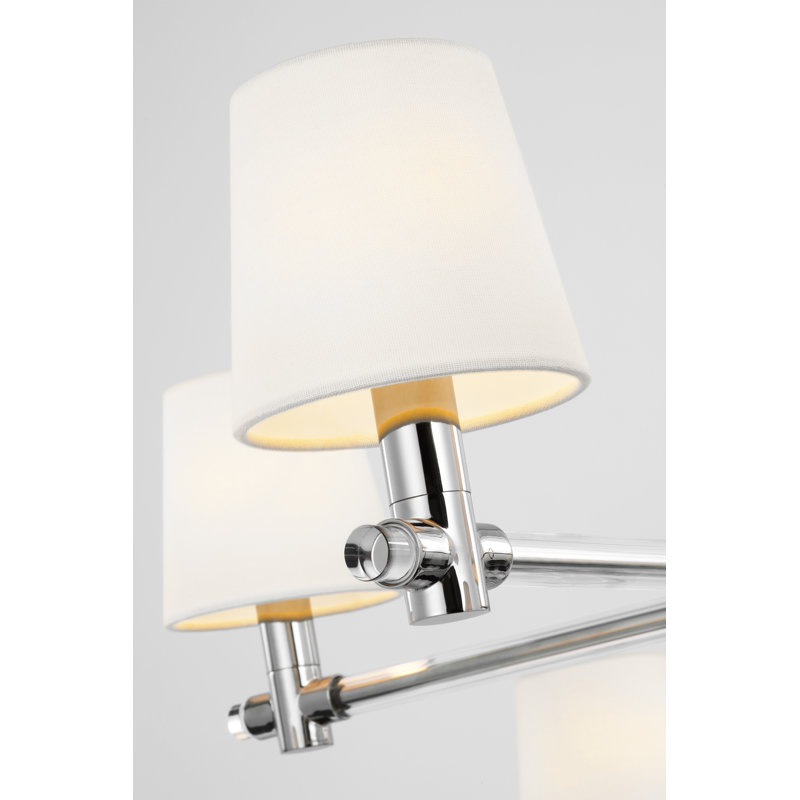 Sable 8 - Light Glass Chandelier, Brass, 29" H x 40" W x 40" D
