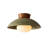 13.98" Retro Brown Glass Flush Mount Lighting
