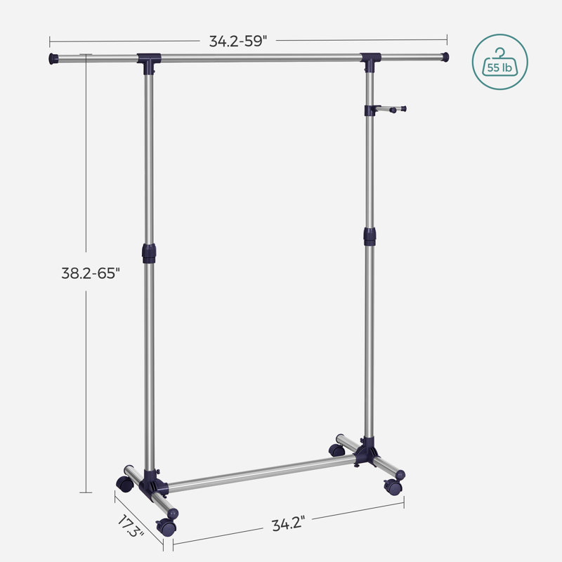 150cm Rolling Clothing Rack
