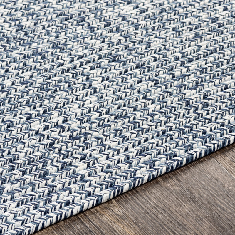 Tapis bleu marine intérieur / extérieur Leroux, Rectangle de 2 pi x 3 pi