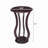 Cherry Round Accent Table With Faux Marble Top